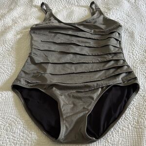 Calvin Klein Gray One Piece Swimsuit